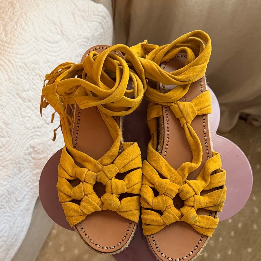 Sigerson Morrison Espadrille Platform Sandals - Picture 5 of 7